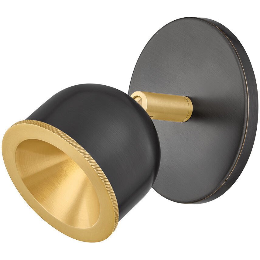 Tuthill LED 4.25 inch Aged Brass and Distressed Bronze Flush Mount Ceiling Light